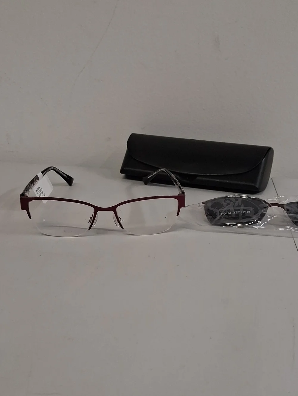 Rxable Womens Unbranded EC326 Wine Eyeglass Frames & Easy Clip Sunglass Lenses
